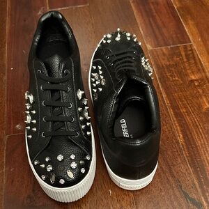 Karl Lagerfeld Black Studded Sneakers